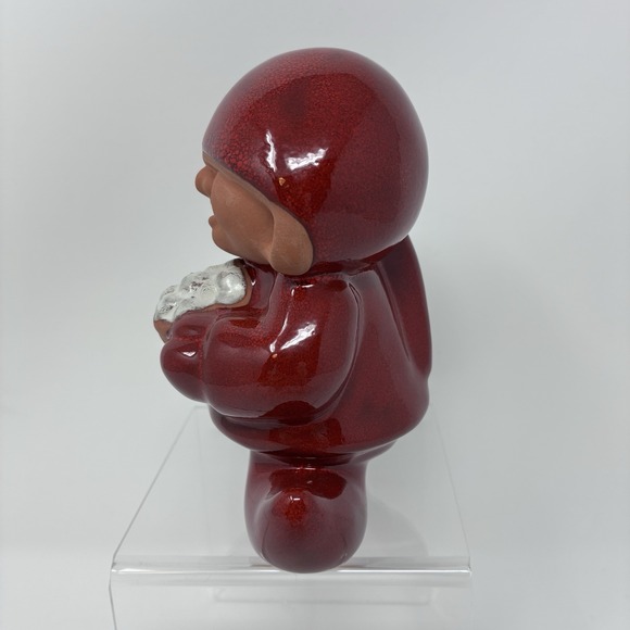 Nittsjo Swedish Pottery Red Tomte Gnome 19150 Garden Home Decor Christmas Elf - Picture 2 of 10